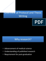 Protocol and Thesis Writing