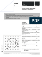 Determinación de La Carga Específica Del Electrón