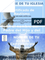 Certificados de Bautismo