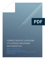 Correccion de La Prueba Utilizando Wolfram Mathematica