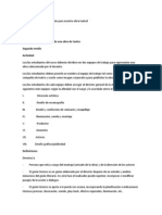 Pauta de Trabajo y Evaluación Obra Teatral