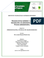 Investigación Unidad 1 y 2. Introducción A La Administración. Proceso Administrativo