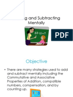Adding and Subtracting Mentally