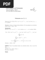 Aula 11 - Polinômios em Z[X]