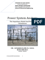 Electrical Power System Analysis 4. The Impedance Model and Network Calculations