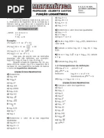 Apostila de Função Logarítmica (5 Páginas, 35 Questões)