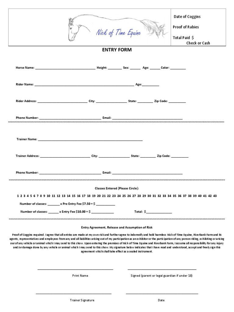 Entry Form2 | PDF
