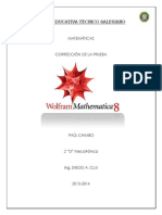 Corrección de La Prueba Chimbo Paúl 2 D