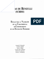 Escalas de Renzulli para evaluación de Sobredotados
