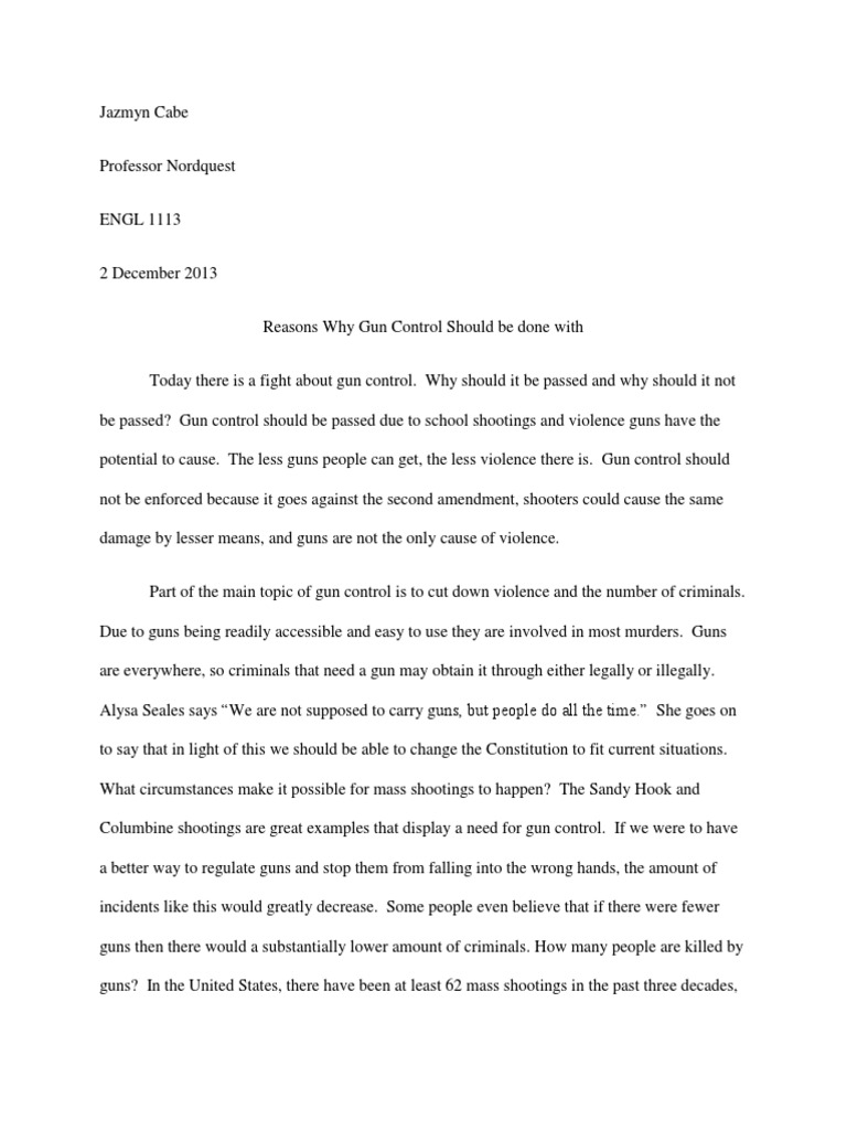 Rough Draft Gun Control Gun Politics In The United States Gun Control