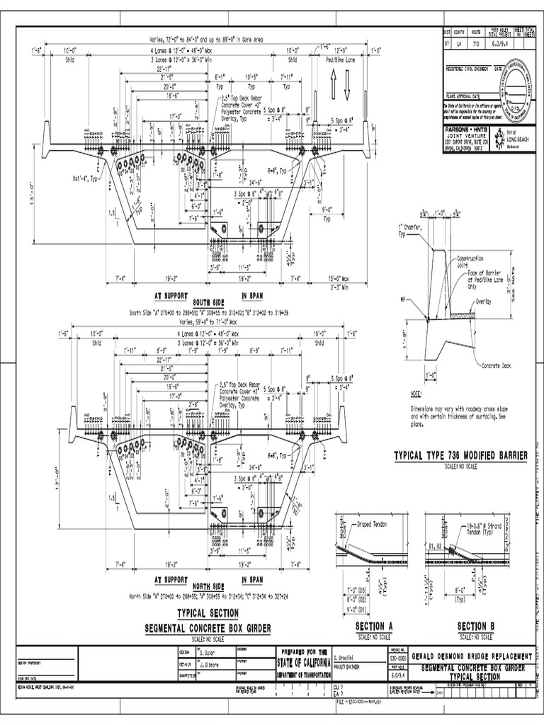 Segmental Bridge Preliminary Bridge Analysis | PDF