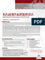 Leaflet Pelatihan Manajemen Keperawatan PDF
