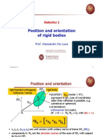 Position and Orientation of Rigid Bodies: Robotics 1