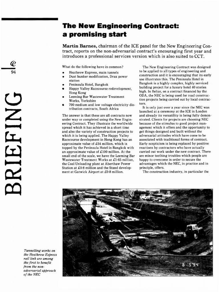 New Engineering Contract Overview | PDF | Innovation | Business