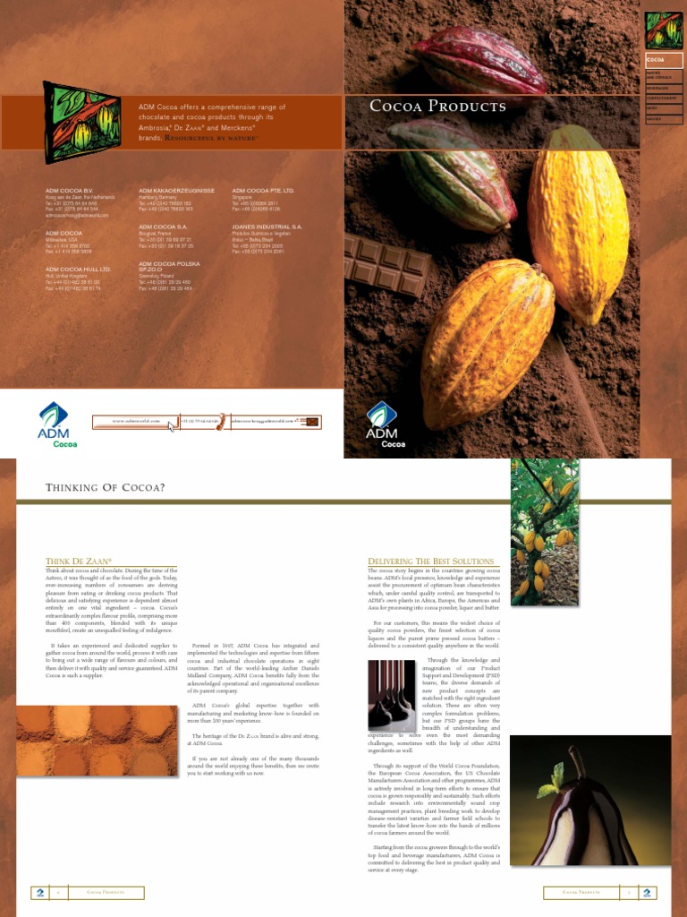 ADM Cocoa Products Chocolate Food And Drink