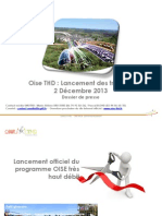 Oise THD: Lancement Des Travaux 2 Décembre 2013: Dossier de Presse