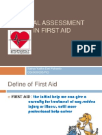 Initial Assessment in First Aid: Satrya Yudha Dwi Putranto OSI/000/005/PIO