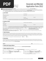 Associate and Member Application Form 2012