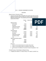Paper - 5: Advanced Management Accounting Questions Marginal Costing vs. Absorption Costing