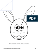 Happy Easter! Extra Worksheet 1: Make An Easter Bunny