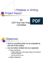 Common Mistakes in Writing Report