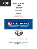 Types of Loans at HDFC: Mohak Jaiswal