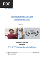 Securing Networks With ASA Fundamentals (SNAF) : Lab Manual