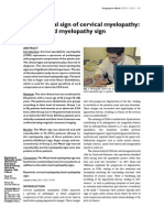 New Clinical Sign of Cervical Myelopathy: Wazir Hand Myelopathy Sign