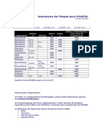 Impressora Fiscal e Cheque - Sigafin Sigaloja e Frontloja