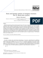 Static and Dynamic Analyses of Tensegrity Structures. Part II. Quasi-Static Analysis