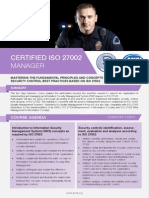 Certified ISO 27002 Manager - Four Page Brochure