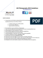 C4C2013 Photography Guidelines