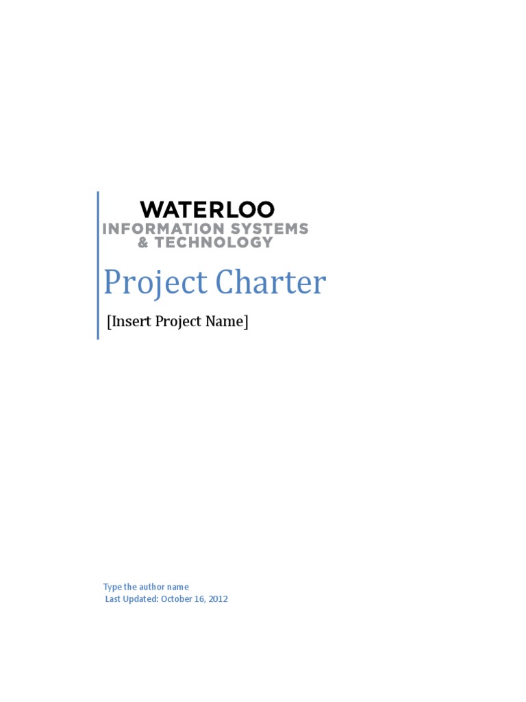 Project Charter Template Overview | PDF | Project Management ...