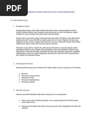 Panduan Penternakan Lembu Pedaging Fidlot Pdf
