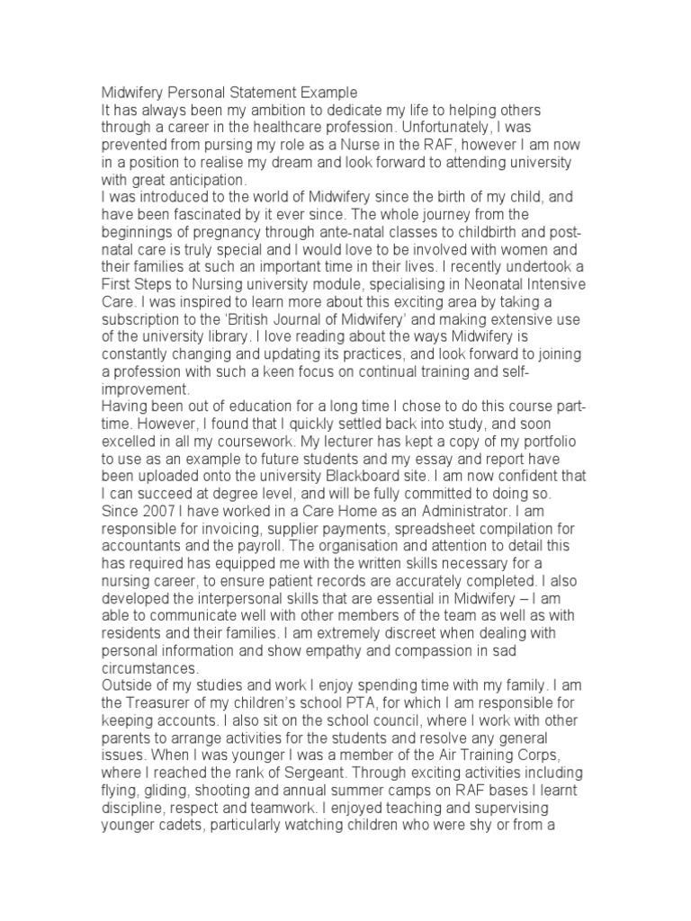 midwifery essays