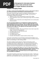 Project Management For Information Systems by James Cadle and Donald Yeates End of Chapter Questions and Answers Chapter 1 Managing Change