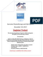 Sarcoma Chemotherapy and Side Effects Webinar 12-18-13 Flyer