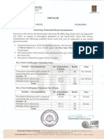 Circular-University Term End Theory Examination-31!10!13