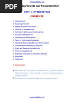 EE2201 Measurement and Instrumentation Lecture Notes