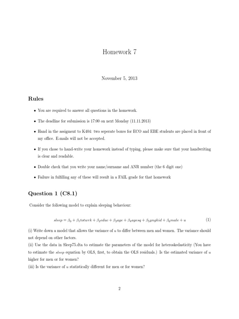 Homework 7 | PDF | Teaching Methods & Materials