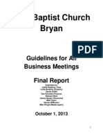 Business Meeting Guideline Report