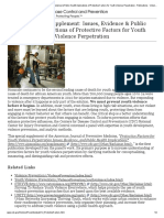 CDC Special Supplement: Issues, Evidence & Public Health Implications of Protective Factors For Youth Violence Perpetration