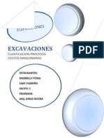 Clasificacion de Las Excavaciones