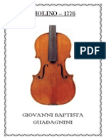 Guadagnini violino detalhado de 1776