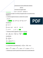 Examen Departamental de Ecuaciones Diferenciales Ordinarias