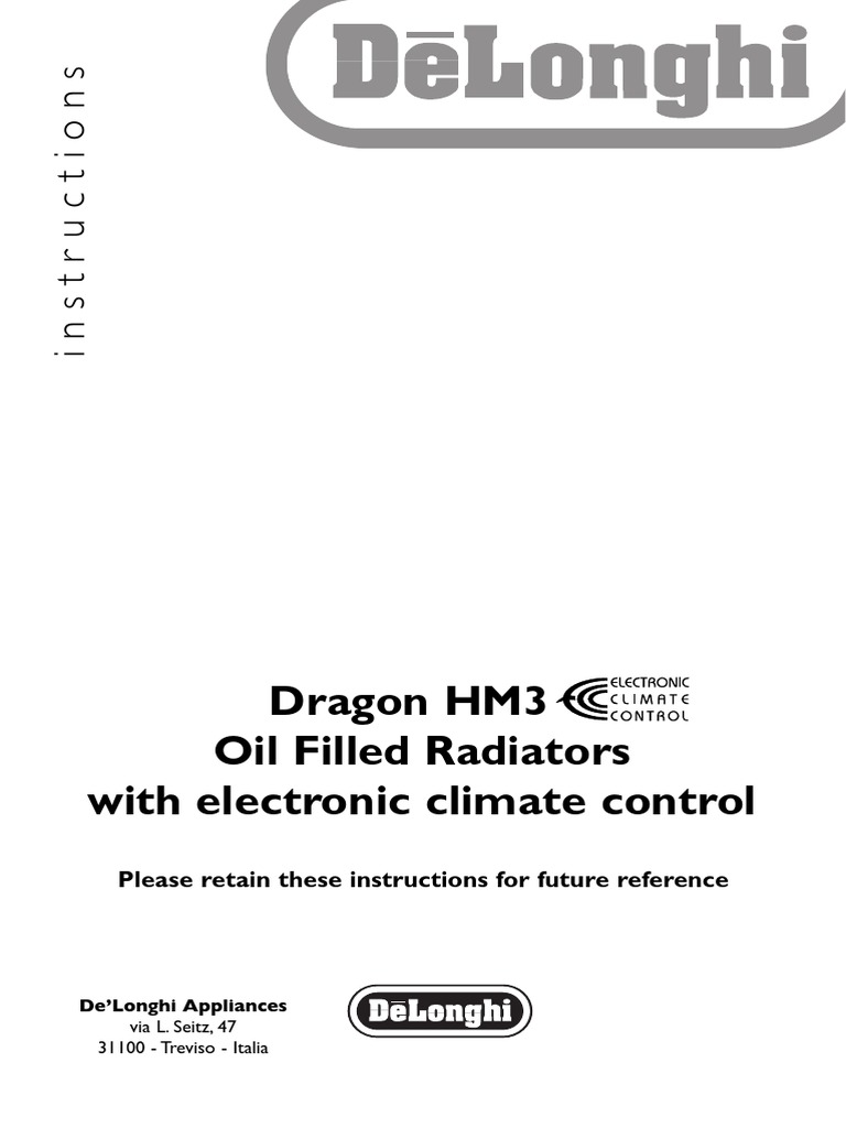Delonghi Dragon3 TRD1230ER | PDF | Ac Power Plugs And Sockets | Mains  Electricity
