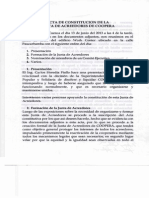 Acta de Constitución Del Grupo "REACTIVALE A Coopera"