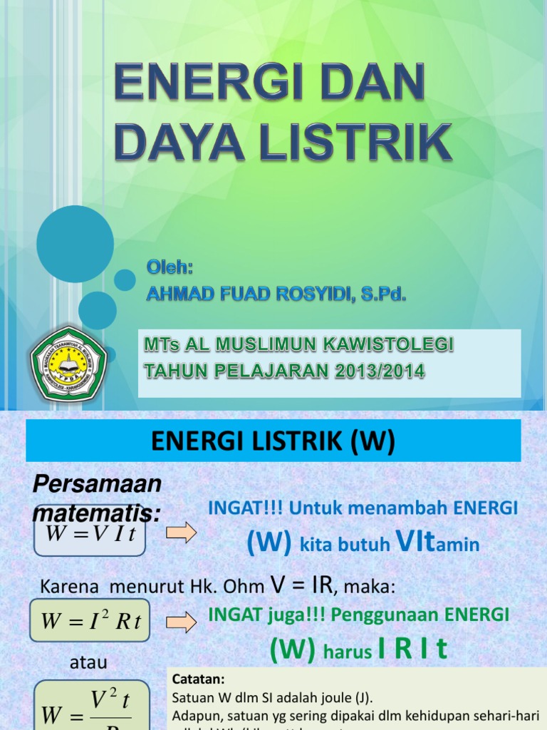 Energi Dan Daya Listrik