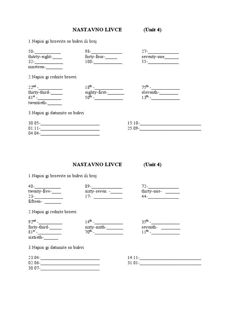 Learn Macedonian numbers and dates | PDF
