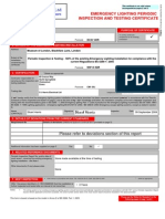 Emergency Lighting Certificate